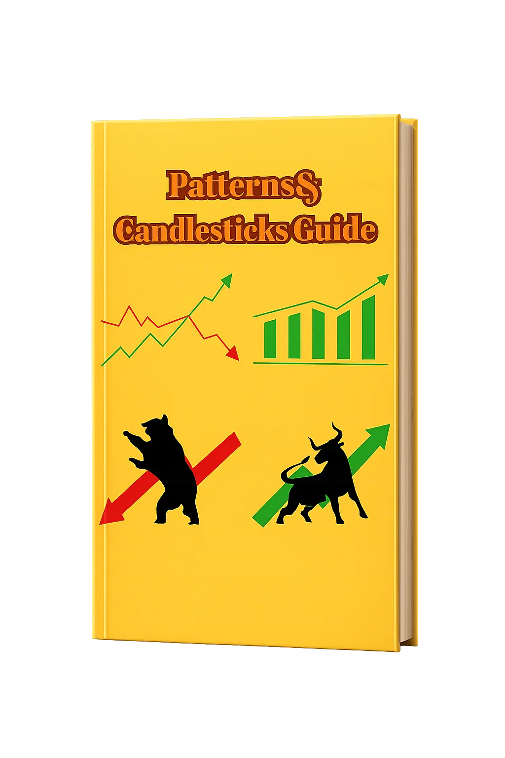 Pattern & Candlesticks Guide Book Cover and trade guide book for trader in finance market